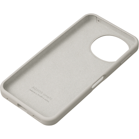 AQUOS sense10用 SHARP純正シリコンケース ライトシルバー