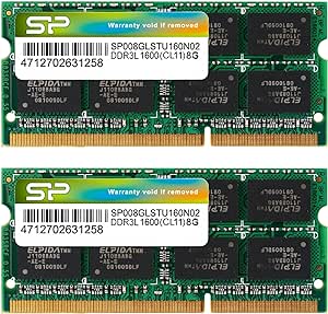 【1.35V低電圧メモリ】メモリモジュール 204Pin SO-DIMM DDR3L-1600(PC3L-12800) 8GB×2枚組 ブリスターパック