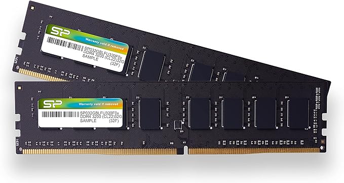メモリモジュール 288pin DDR4-3200 PC4-25600 CL22 1.2V Non-ECC Unbuffered DIMM 32GB×2枚組