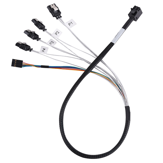 Mini-SAS - SATAケーブル