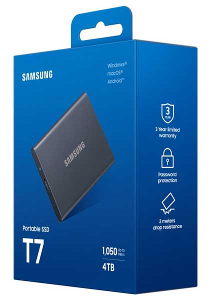 [2024年モデル] Portable SSD T7 [グレー] 4TB