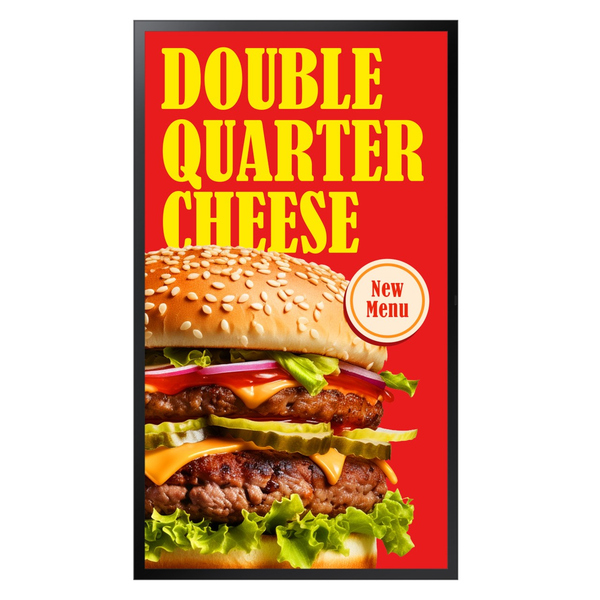 46型屋外高輝度液晶ディスプレイ/1920×1080/HDMI、USB/ブラック/スピーカーなし/3年保証/縦横設置可/IP56/メディアプレイヤー内蔵/24時間稼働/3500cd/㎡