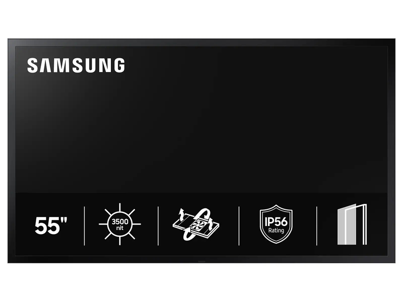 46型屋外高輝度液晶ディスプレイ/1920×1080/HDMI、USB/ブラック/スピーカーなし/3年保証/縦横設置可/IP56/メディアプレイヤー内蔵/24時間稼働/3500cd/㎡