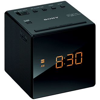 FM/AMクロックラジオ ブラック