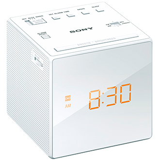 FM/AMクロックラジオ ホワイト