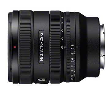 Eマウント交換レンズ FE 16-25mm F2.8 G