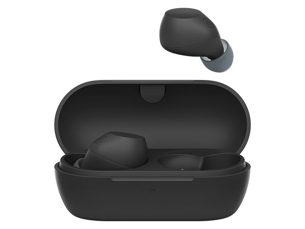 ワイヤレスノイズキャンセリングステレオヘッドセット ブラック(左右独立型ワイヤレス)