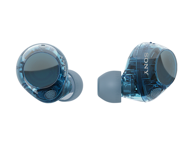 ワイヤレスノイズキャンセリングステレオヘッドセット グラスブルー（左右独立型ワイヤレス）