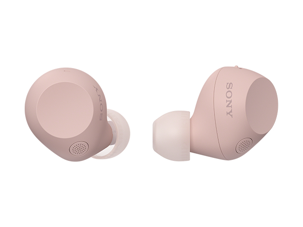 ワイヤレスノイズキャンセリングステレオヘッドセット ピンク（左右独立型ワイヤレス）