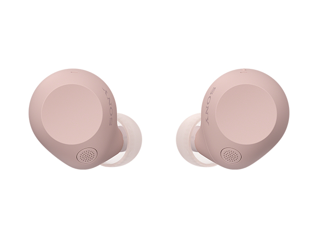 ワイヤレスノイズキャンセリングステレオヘッドセット ピンク(左右独立型ワイヤレス)
