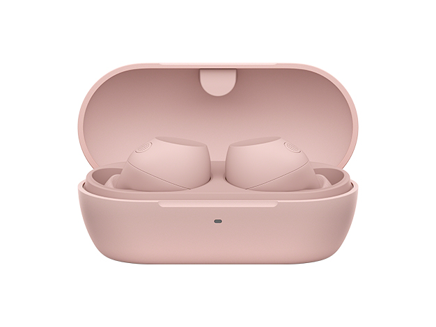 ワイヤレスノイズキャンセリングステレオヘッドセット ピンク(左右独立型ワイヤレス)