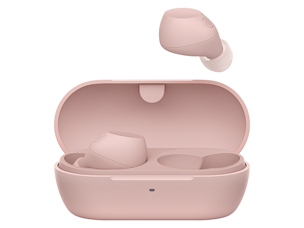 ワイヤレスノイズキャンセリングステレオヘッドセット ピンク(左右独立型ワイヤレス)