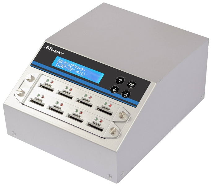 1：7 SD/MicroSDカードデュプリケータ コピー＆消去機 ログ機能付