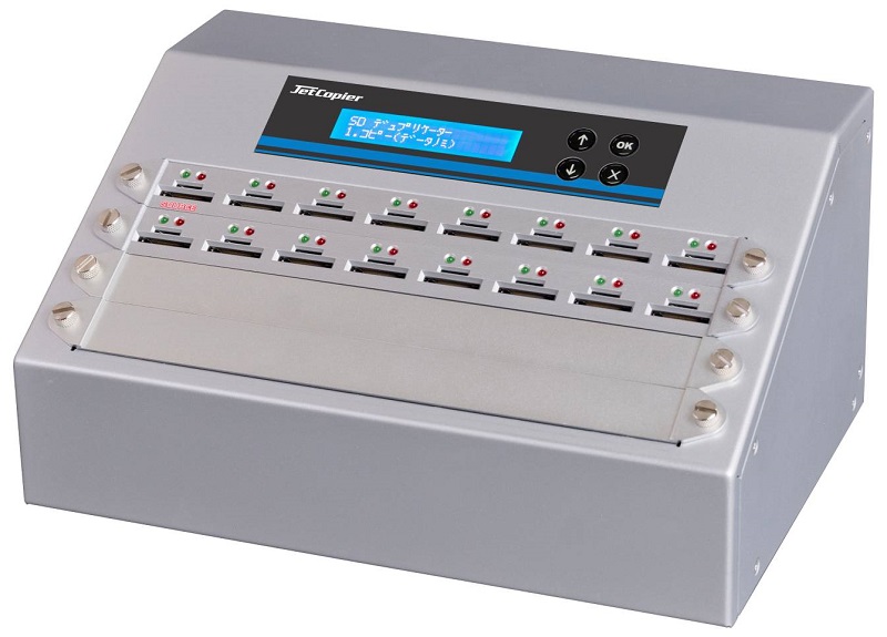 1：15 SD/MicroSDカードデュプリケータ コピー＆消去機 ログ機能付