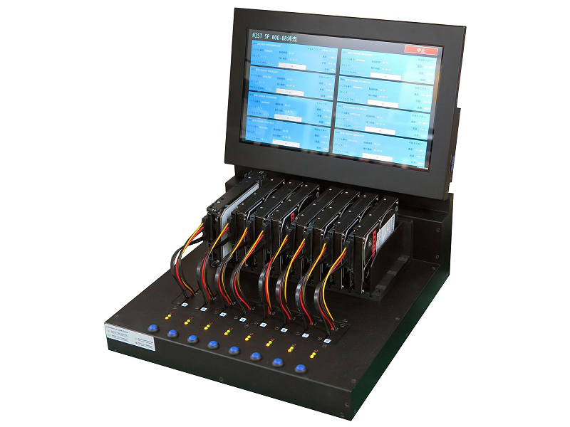 8台同時消去 HDD/SSDデータ消去装置 JetEraser HDE-GT800