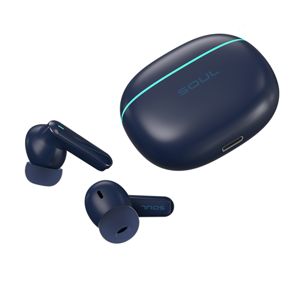 完全ワイヤレスイヤホン S-LIVE50 ネイビーブルー