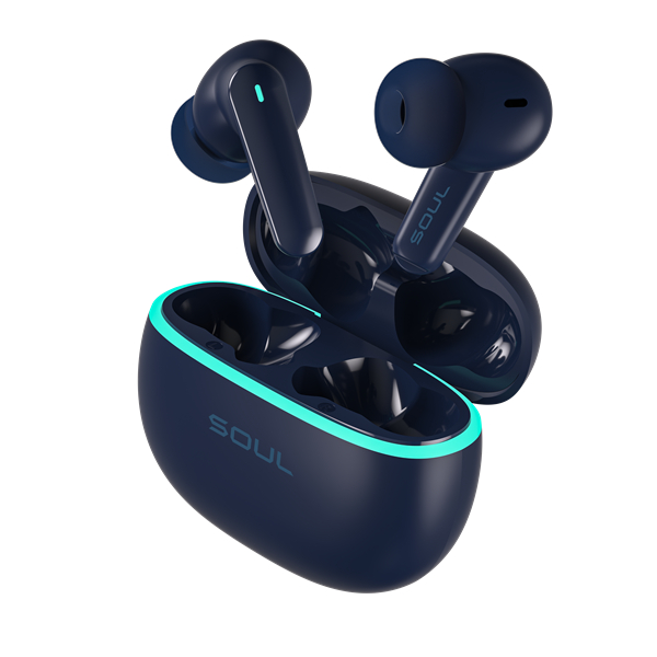 完全ワイヤレスイヤホン S-LIVE50 ネイビーブルー