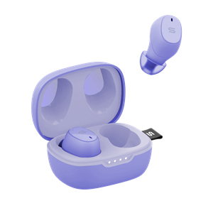 完全ワイヤレスイヤホン S-MICRO20 ラベンダー