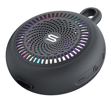 ポータブルワイヤレススピーカー S-STORM JOY BLACK 5W 防水 LED