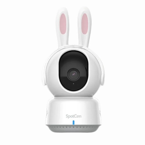 SpotCam BabyCam Pro/ネットワークベビーカメラ 屋内用/2K高解像度/自動追尾機能/温湿度検知/危険エリア侵入アラート/双方向通話/24時間クラウド録画/スマホで確認可能