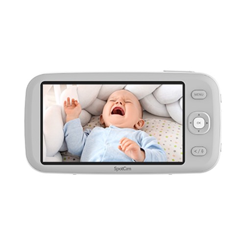 SpotCam BabyCam PRO Monitor/「BabyCam Pro」専用5インチモニター/自立スタンド付き/ネット接続不要で使える/カメラの遠隔操作に対応/双方向通話/8時間連続使用可能