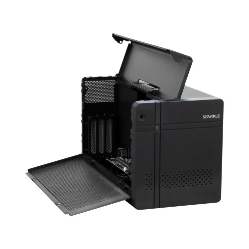Thunderbolt 5接続 外付けGPU BOX(GPU非搭載)/最長346mm(3.5スロット幅)GPU対応/ATX 3.1 850W電源内蔵/USB 3.2 Gen2/2.5Gbイーサネット/Windows 11以降/ブラック