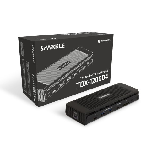 SPARKLE Office Dock Pro Plus/12-in-1ドッキングステーション/Thunderbolt 4接続/USB PD(80W)対応/最大8Kの映像出力に対応/2.5Gb LAN/SDカード対応/Mac・Windows両対応