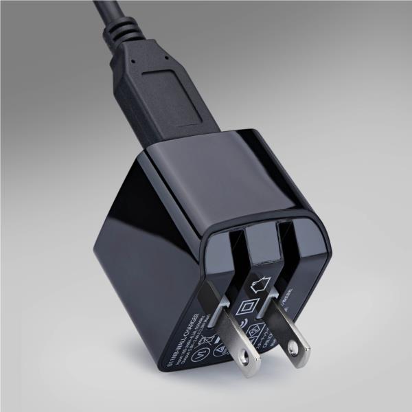 USB充電器/1ポートUSB-A/最大12W/5V/2.4A/iPhone Pro/17・iPad対応/ブラック