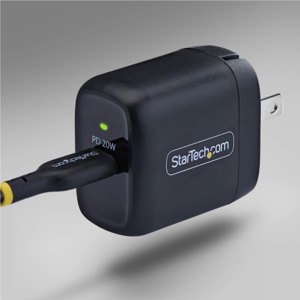 USB充電器/1ポートUSB-C/最大20W/PD対応（5V/9V）/ブラック/急速充電 Type-C 電源アダプター