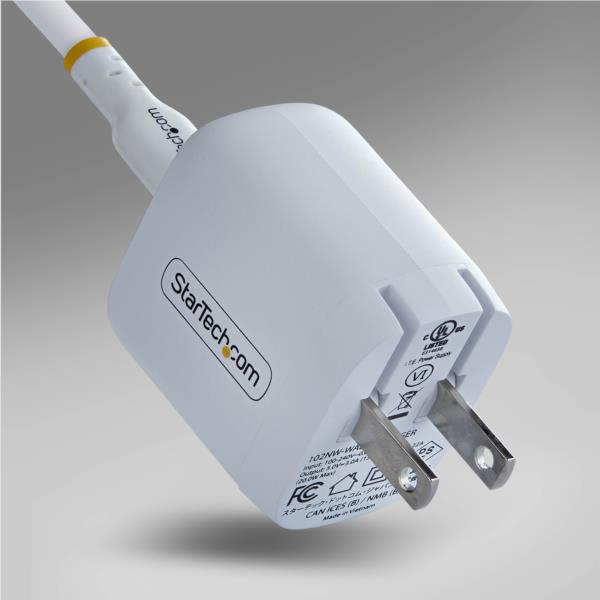 USB充電器/1ポートUSB-C/最大20W/PD対応（5V/9V）/ホワイト/急速充電 Type-C 電源アダプター