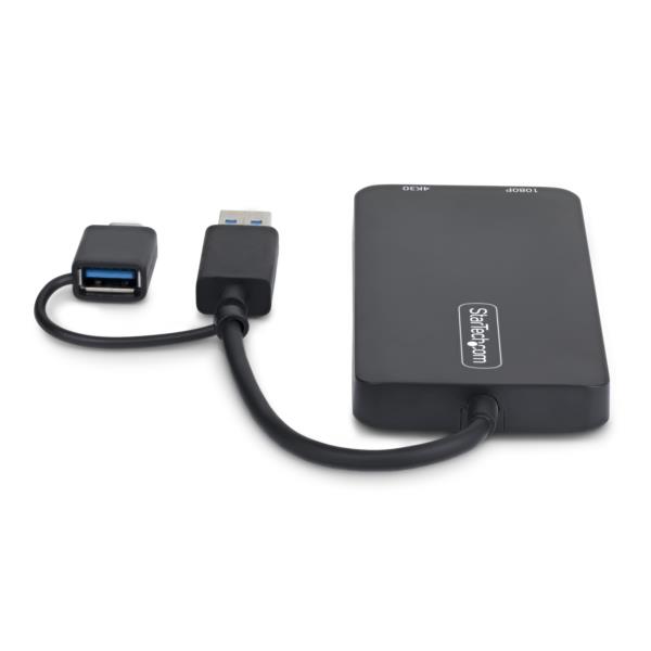USB - HDMI変換アダプター/USB-C USB-A接続/2画面/HDMI（4K30Hz + 1080p）