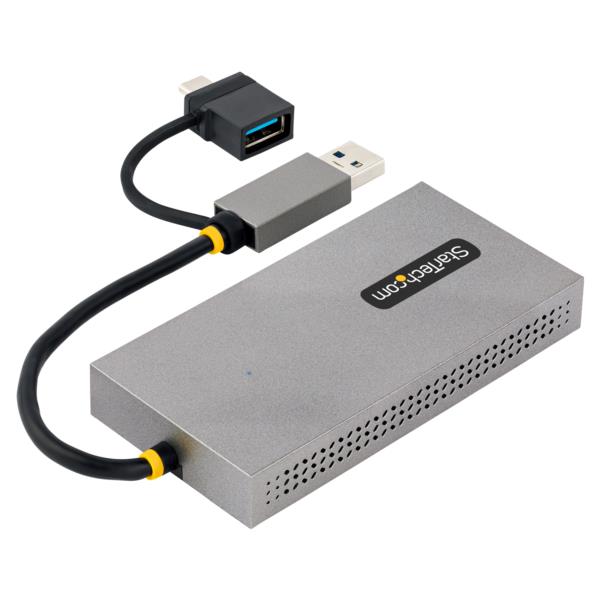 ディスプレイアダプター/USB-C&USB-A接続/デュアルディスプレイ/HDMI(1x4K30Hz、1x1080p)/11cmケーブル/Windows&macOS/HDMIグラフィックアダプター