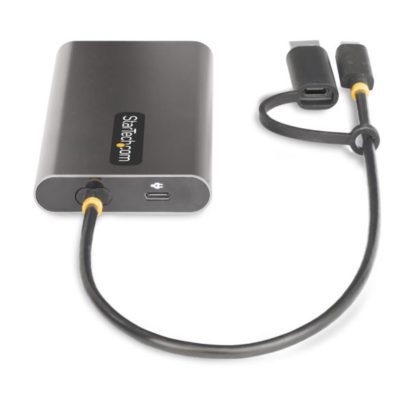ディスプレイアダプター/USB-CまたはUSB3.0接続/デュアルモニター/4K60HzHDMI/100WUSBPDパススルー