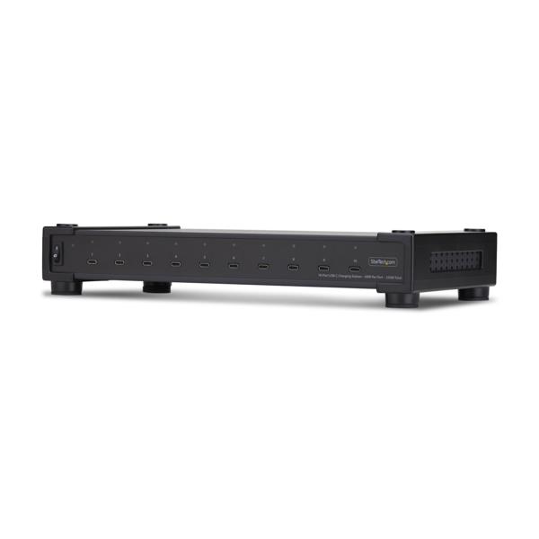 USB-C充電ステーション/10ポート/各60W 合計350W/安全保護機能/ラックマウント対応/急速充電コンセント