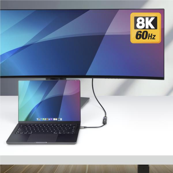 USB-C - HDMI 2.1変換アダプター/8K 60Hz/4K 120Hz/映像出力用Type-Cコンバーター