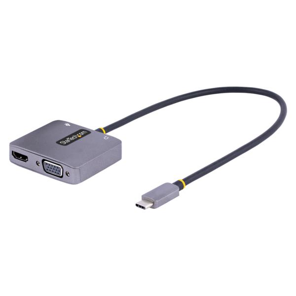 マルチポートアダプター/USBType-C接続/シングルモニター/4K60HzHDMI&VGA/100WUSBPD/3.5mmオーディオ出力