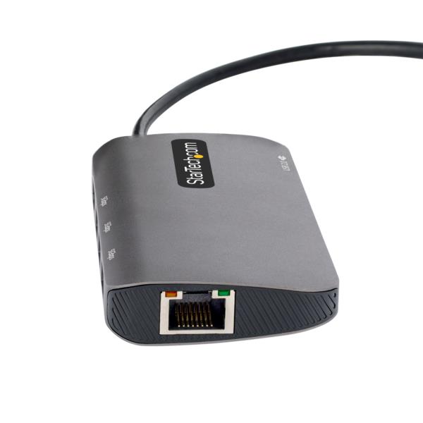 マルチポートアダプター/USBType-C/USB3.2Gen1/シングルモニター/4K60HzHDMI/100WUSBPD/3xUSB-Aハブ/GbE/USBType-CハブノートPC用ポータブルミニドック