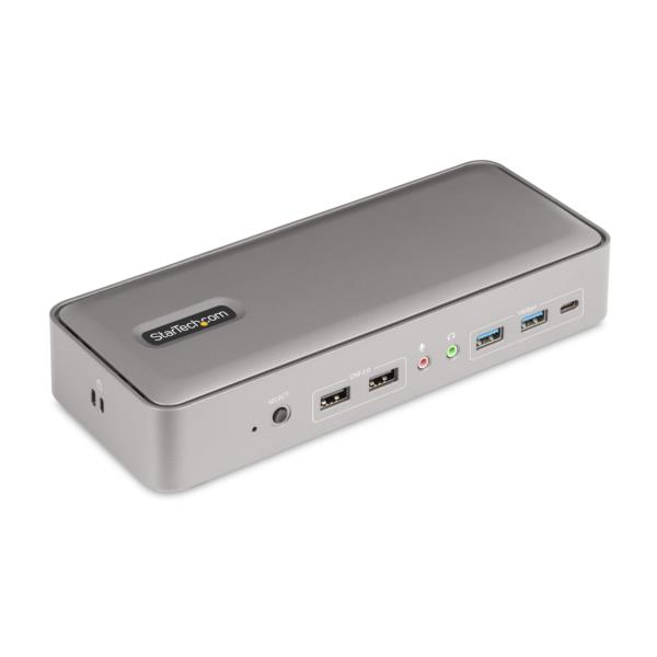 ドッキングステーション/USB-C接続/KVM機能/デュアルモニター/4K60HzDisplayPort/5xUSBハブ/ギガビットイーサネット