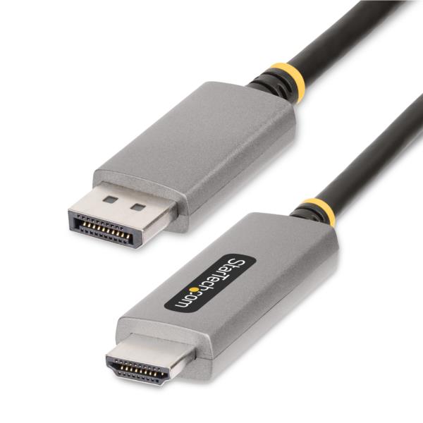 DisplayPort1.4-HDMI2.1変換ケーブル/2m/8K60Hz/4K144Hz/オス-オス/HDR10/HDCP2.3