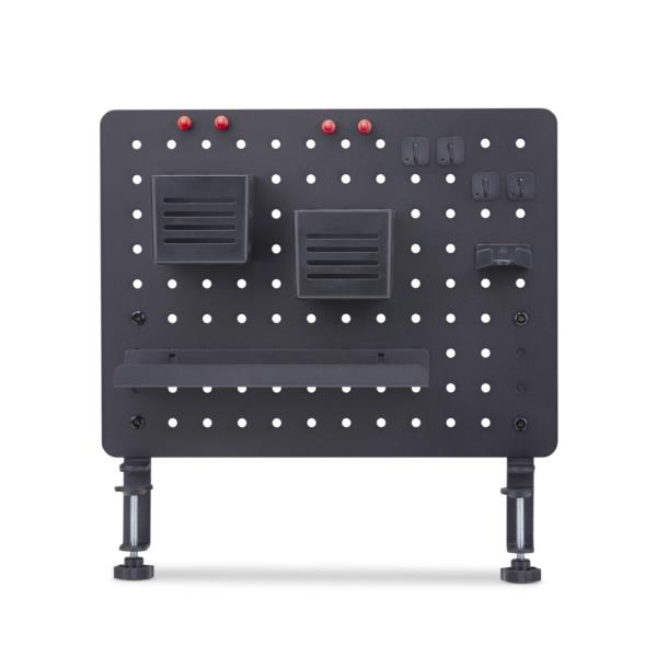 ペグボード/クランプ式/42x32cm/部品付属/ブラック/有孔パネル デスク上収納 パンチングボード