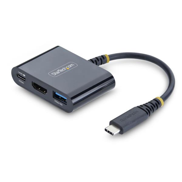 USB-Cハブ/4K60Hz HDMI 1画面出力/140W PD/1x USB-A/ブラック/マルチポートアダプター