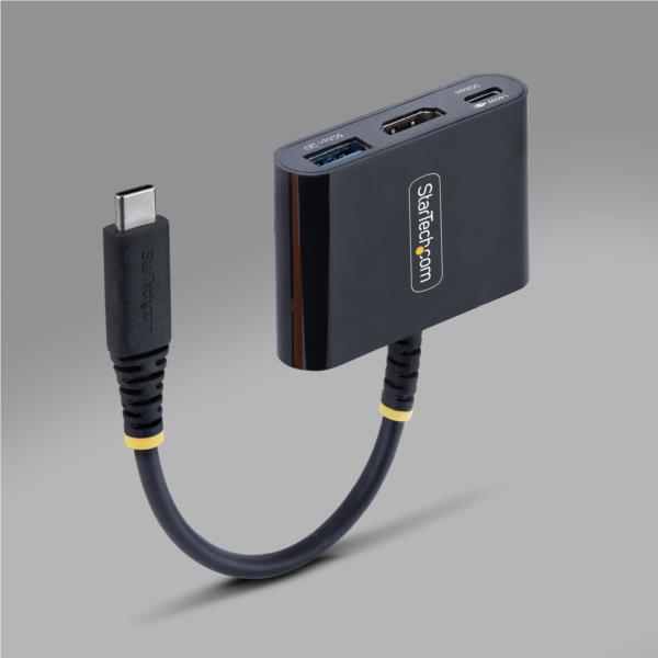 USB-Cハブ/4K60Hz HDMI 1画面出力/140W PD/1x USB-A/ブラック/マルチポートアダプター