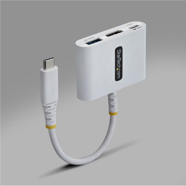 USB-Cハブ/4K60Hz HDMI 1画面出力/140W PD/1x USB-A/ホワイト/マルチポートアダプター