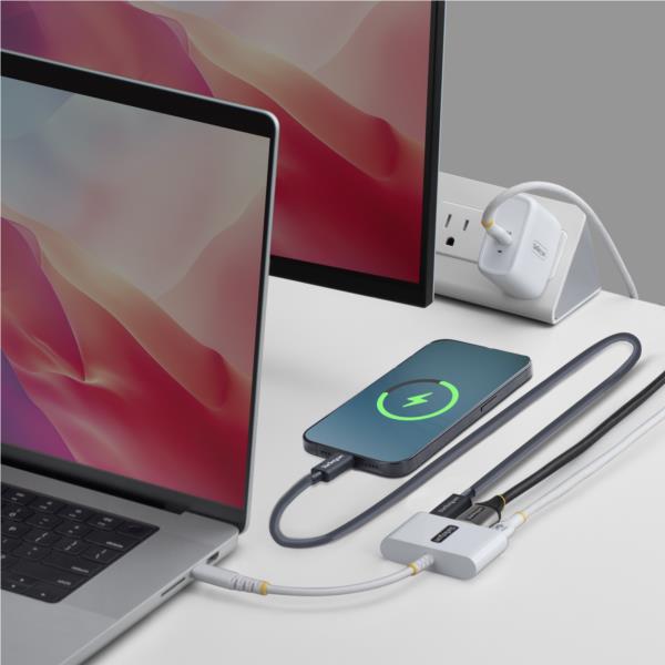 USB-Cハブ/4K60Hz HDMI 1画面出力/140W PD/1x USB-A/ホワイト/マルチポートアダプター