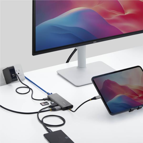 USB-Cドッキングステーション/1画面4K60 HDMI/140W/USBハブ/LAN/SD/マルチポートアダプター