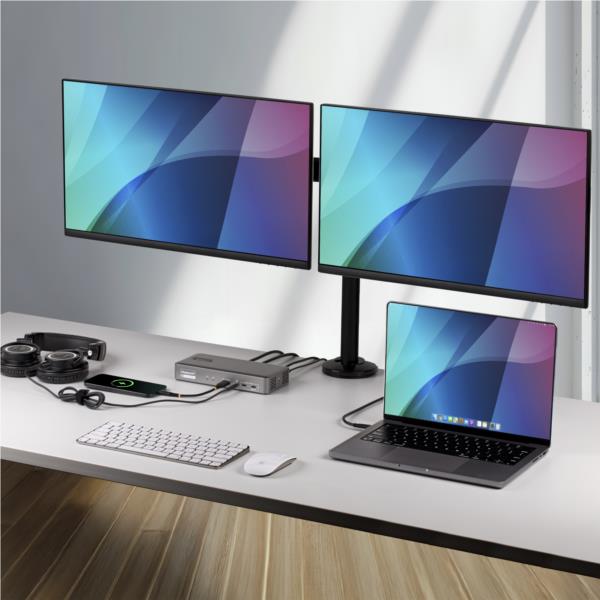 USB-Cドッキングステーション/2画面/4K60Hz HDMI / DisplayPort/96W/USBハブ/LAN