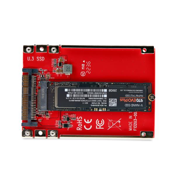 M.2-U.3変換アダプター/M.2NVMeSSD対応/PCIeM.2ドライブ-2.5インチU.3(SFF-TA-1001)ホストコンバーター/2.5インチSSDフォームファクタ変換カード