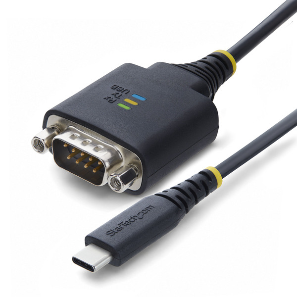 USB-C - RS232Cシリアル変換ケーブル/クロス/2m/オス-メス/COM保持機能/着脱式ねじ ナット/ESD保護