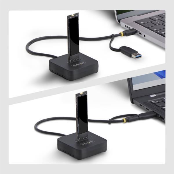 M.2 NVMe SSDスタンド/USB-C USB-A接続/10Gbps/B+M M-Key/工具不要 変換アダプター