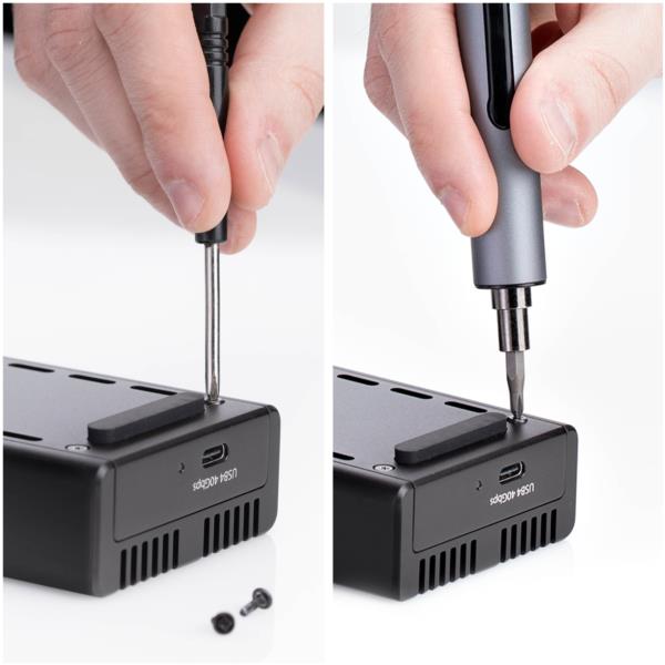 M.2 SATA SSD外付けケース/USB4 Type-C接続/40Gbps/NVMe PCIe/B+M/M Key